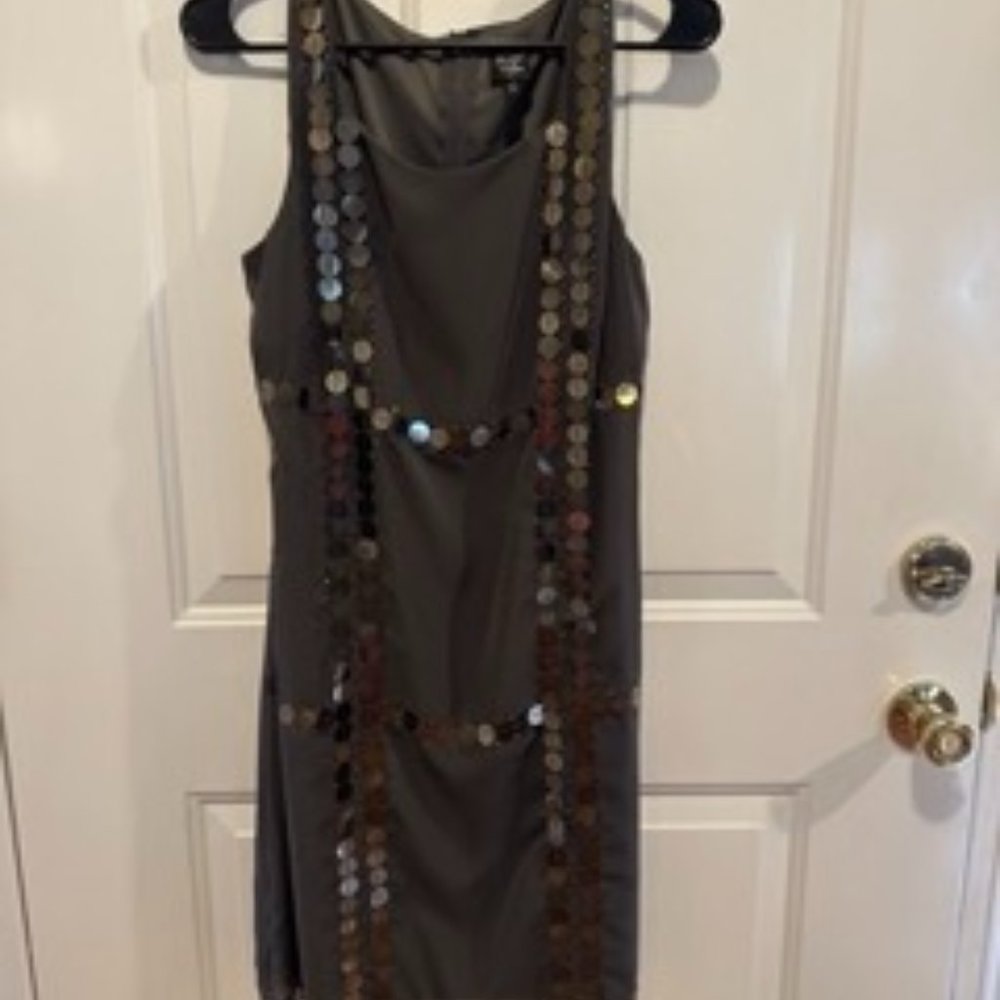 A little sequin flare dress